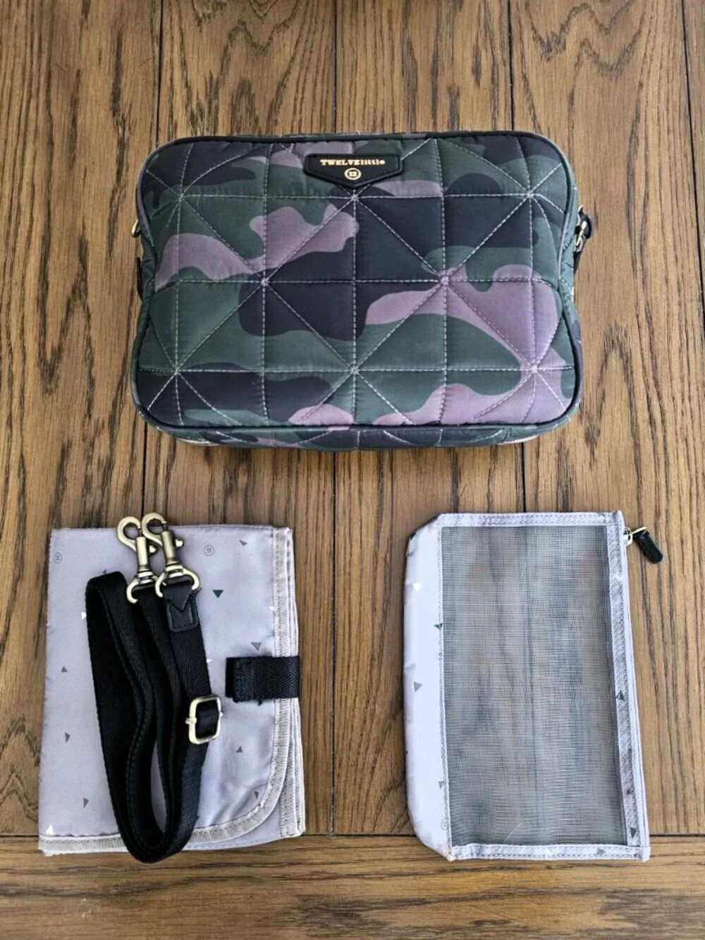 TWELVElittle Camo Diaper Clutch 3.0 Crossbody Changing Pad